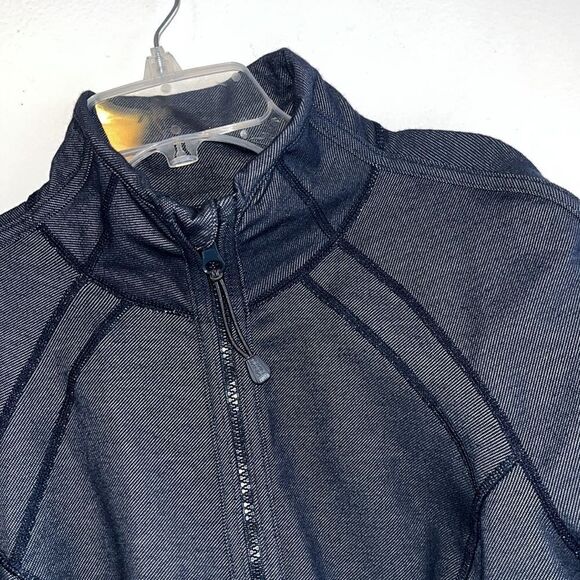 EXCELLENT CONDITION WOMEN’S MEDIUM ZELLA DENIM BLUE FULL ZIP REFLECTIVE JACKET - Picture 2 of 7